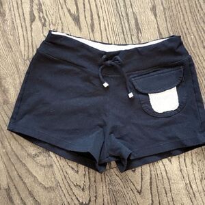 Blue Fish Black Athletic Shorts